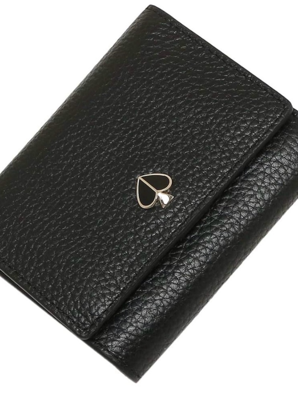 kate spade NY Polly trifold black leather wallet
